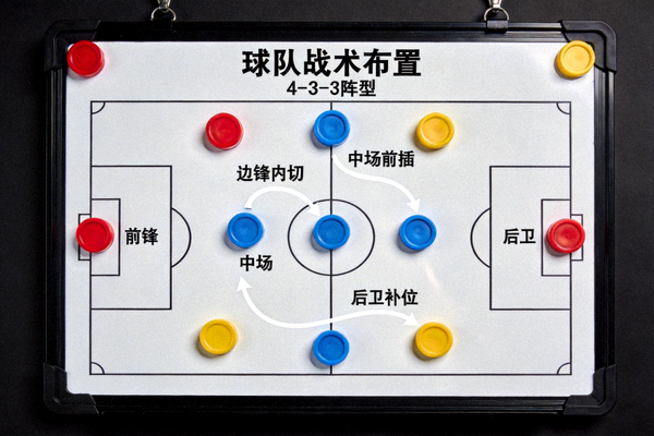 足球战术分析板图片 - 展示球队阵型和跑动路线